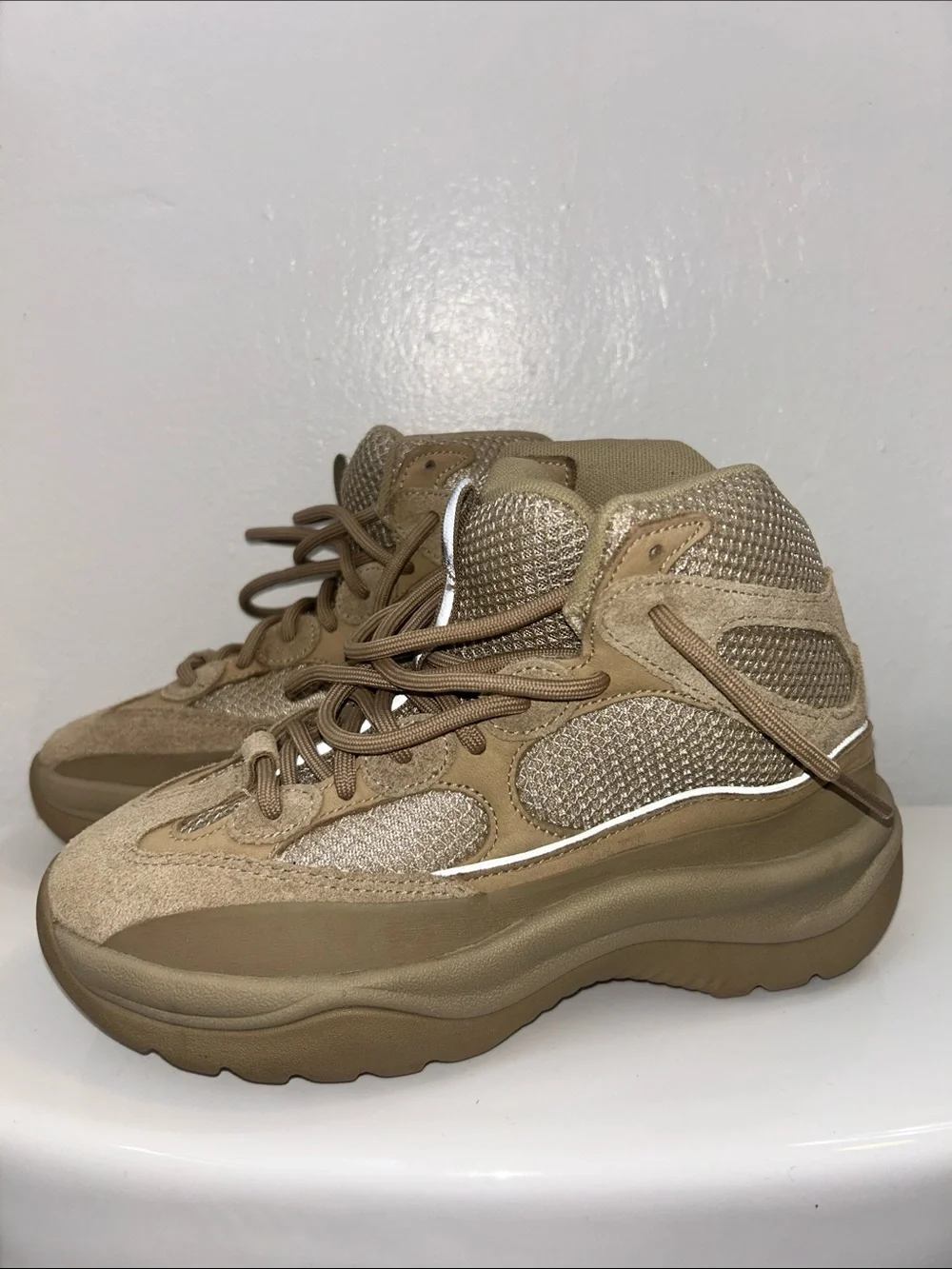 Yeezy Desert Tan Mid-Top Sneaker